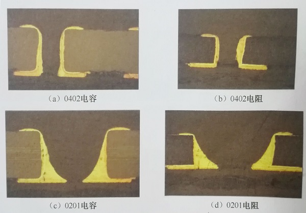 0402、0201最小焊盤間距試驗(yàn)